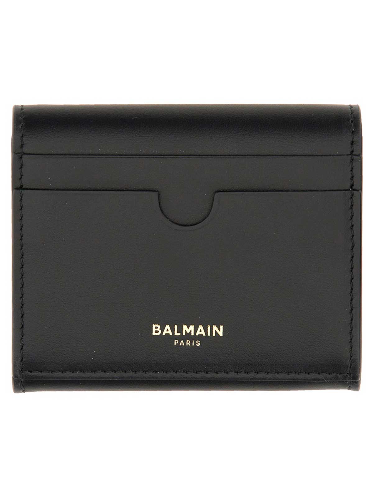 Shop Balmain B-buzz Wallet In Black