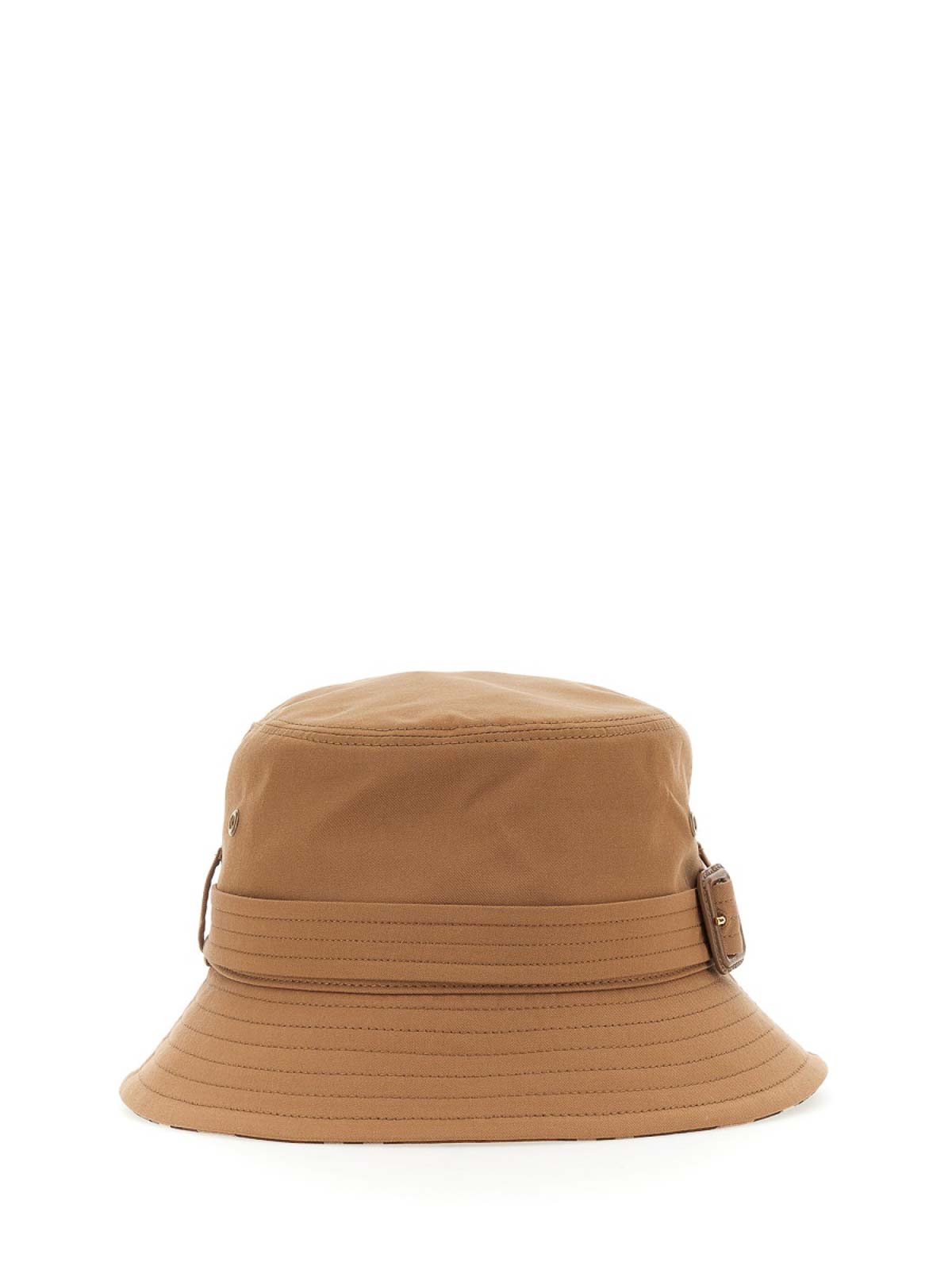 Shop Burberry Fishermans Hat With Belt In Beige