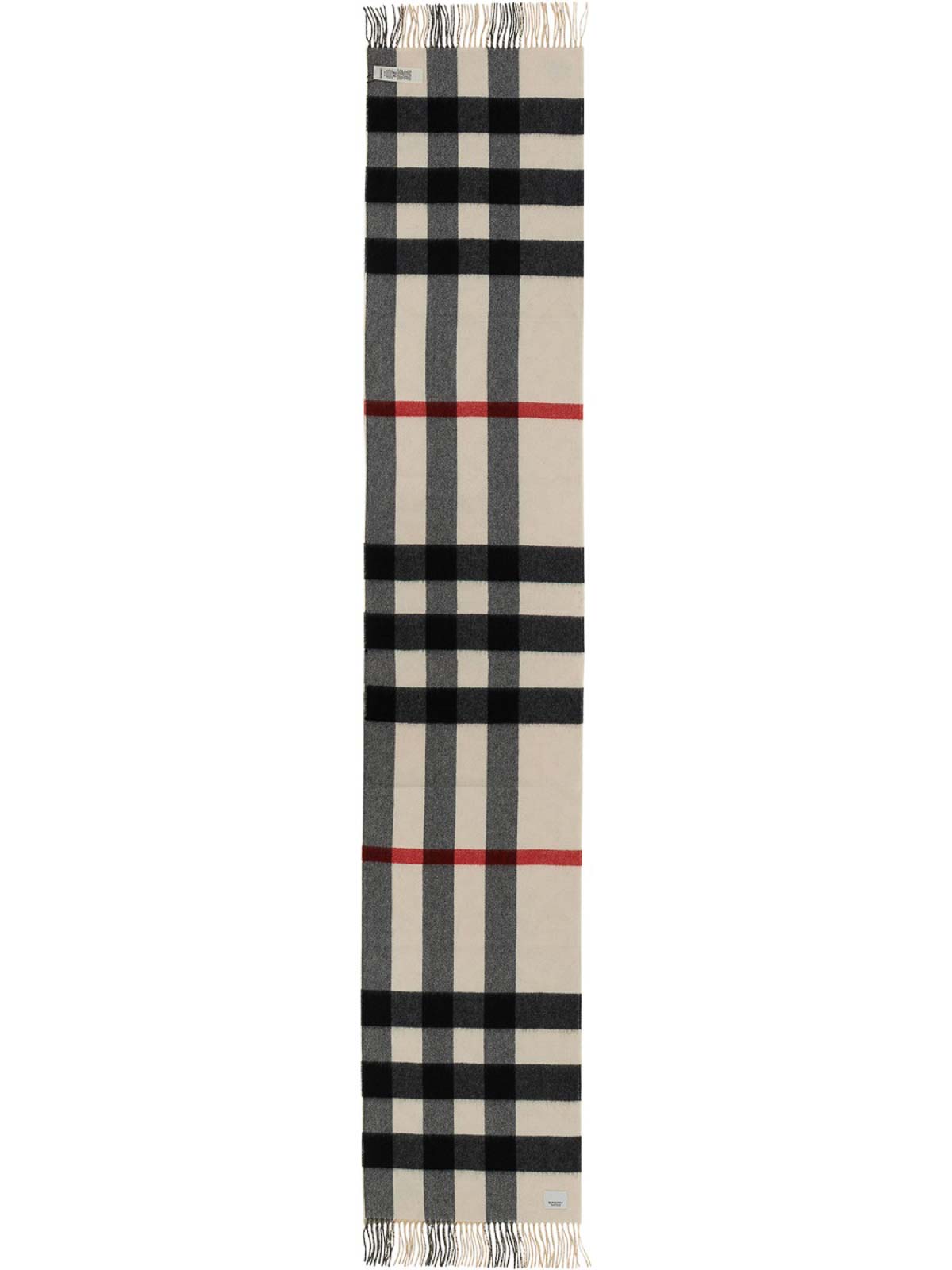 Shop Burberry Vintage Check Print Scarf In Beige