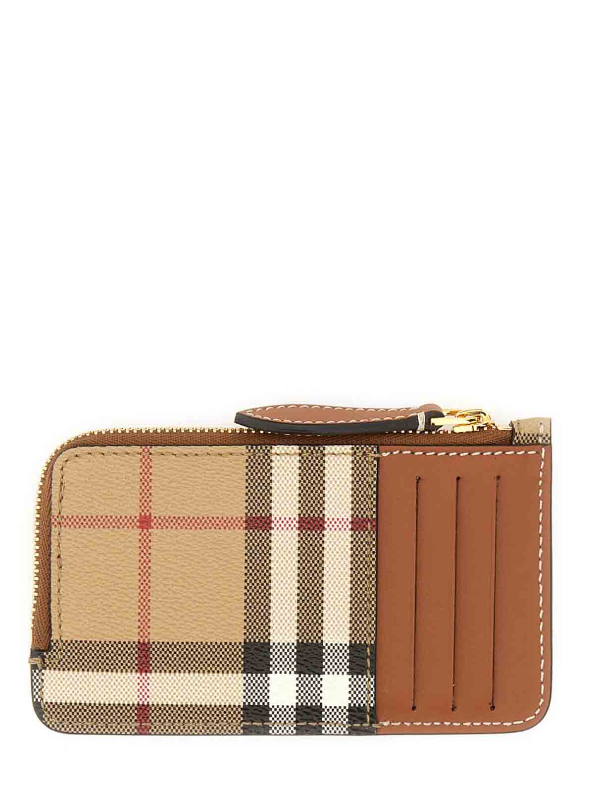 Shop Burberry Credit Card Holder In Multicolour