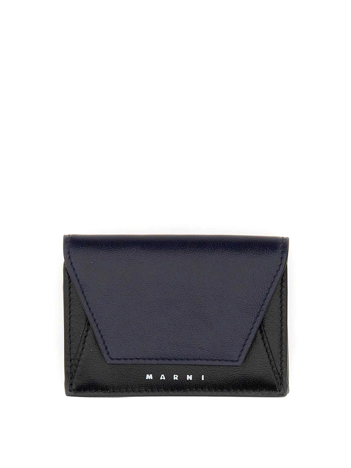 Shop Marni Tri-fold Wallet In Black
