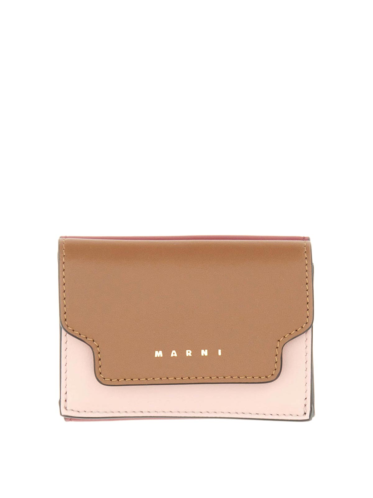 Shop Marni Tri-fold Wallet In Multicolour