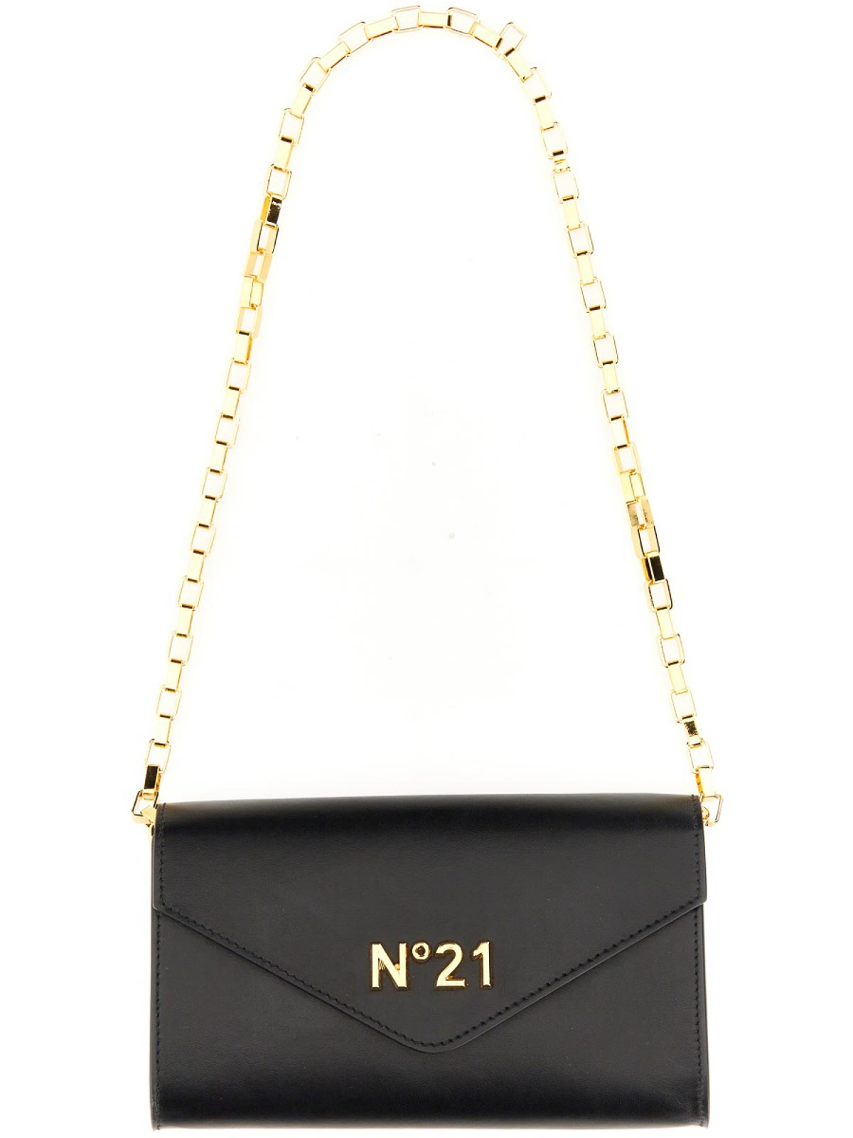 Shop N°21 Wallet With Chain And Logo In Black