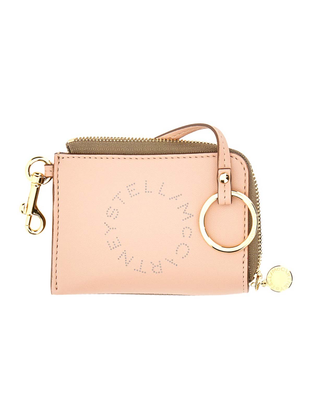 Shop Stella Mccartney Wallet With Logo In Light Pink