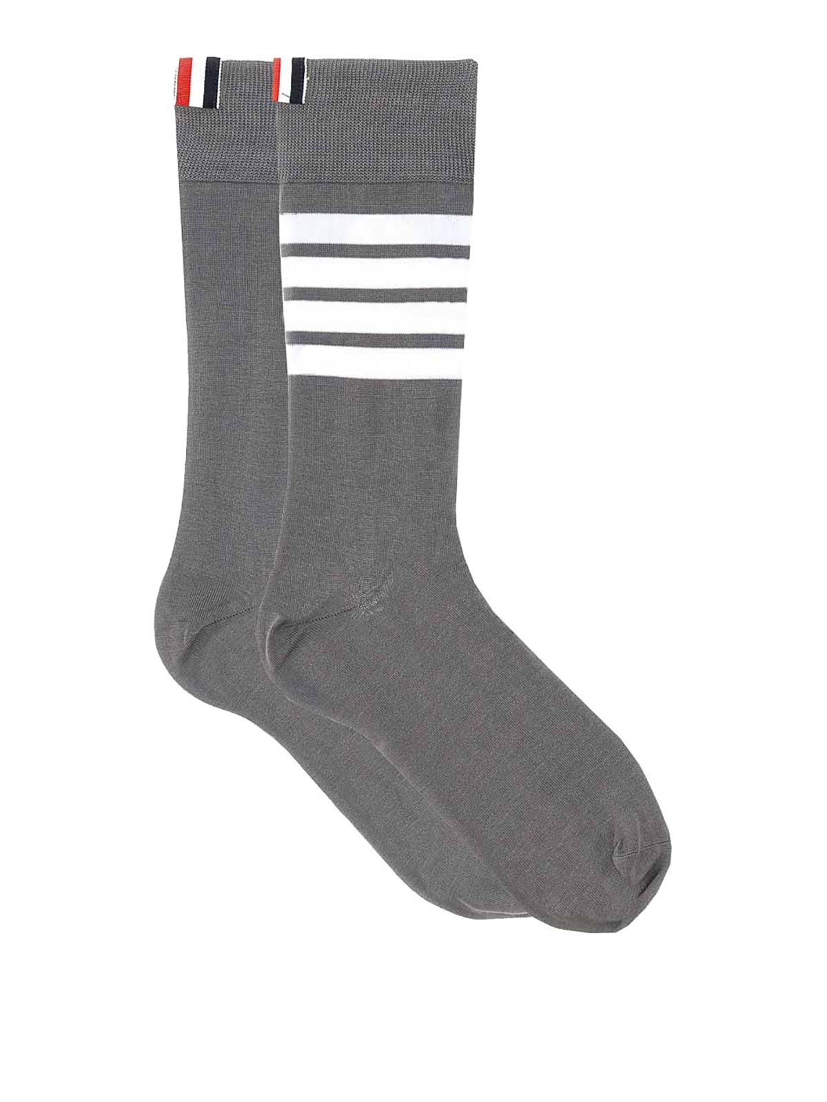 Thom Browne 4bar Socks In Grey