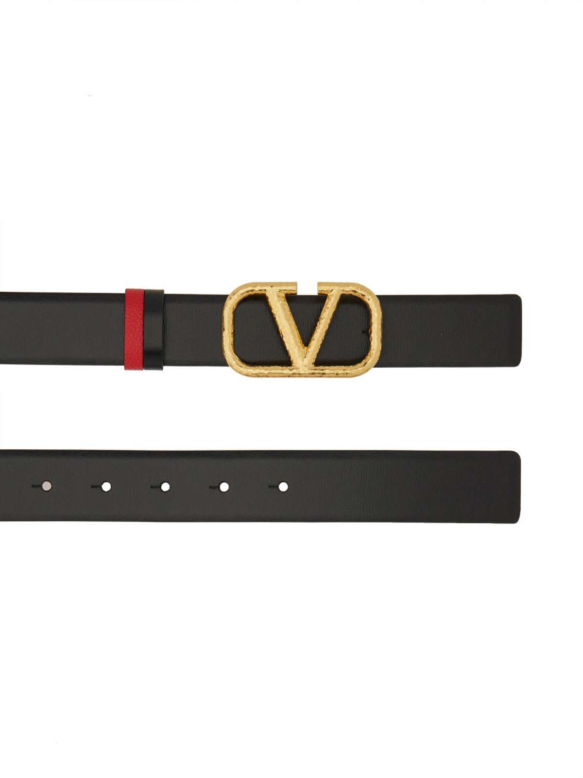 Shop Valentino Belt Vlogo In Black