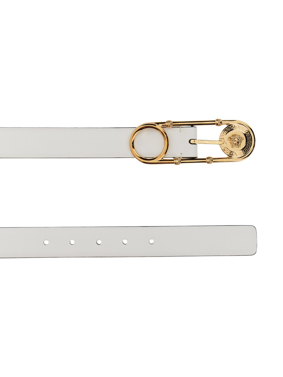 Shop Versace Cintura Safety Pin In White
