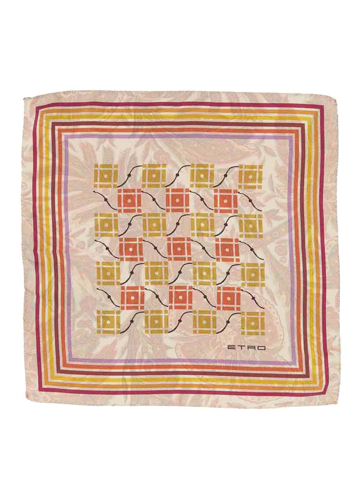 Etro Scarf With Print In Beige
