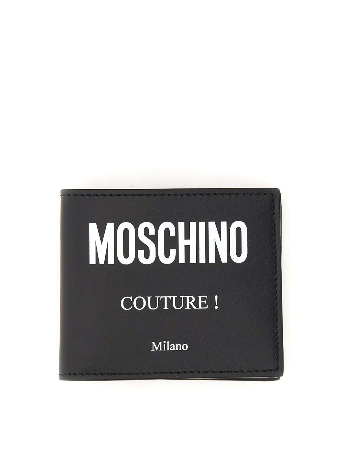 Shop Moschino Wallet With Logo In Black