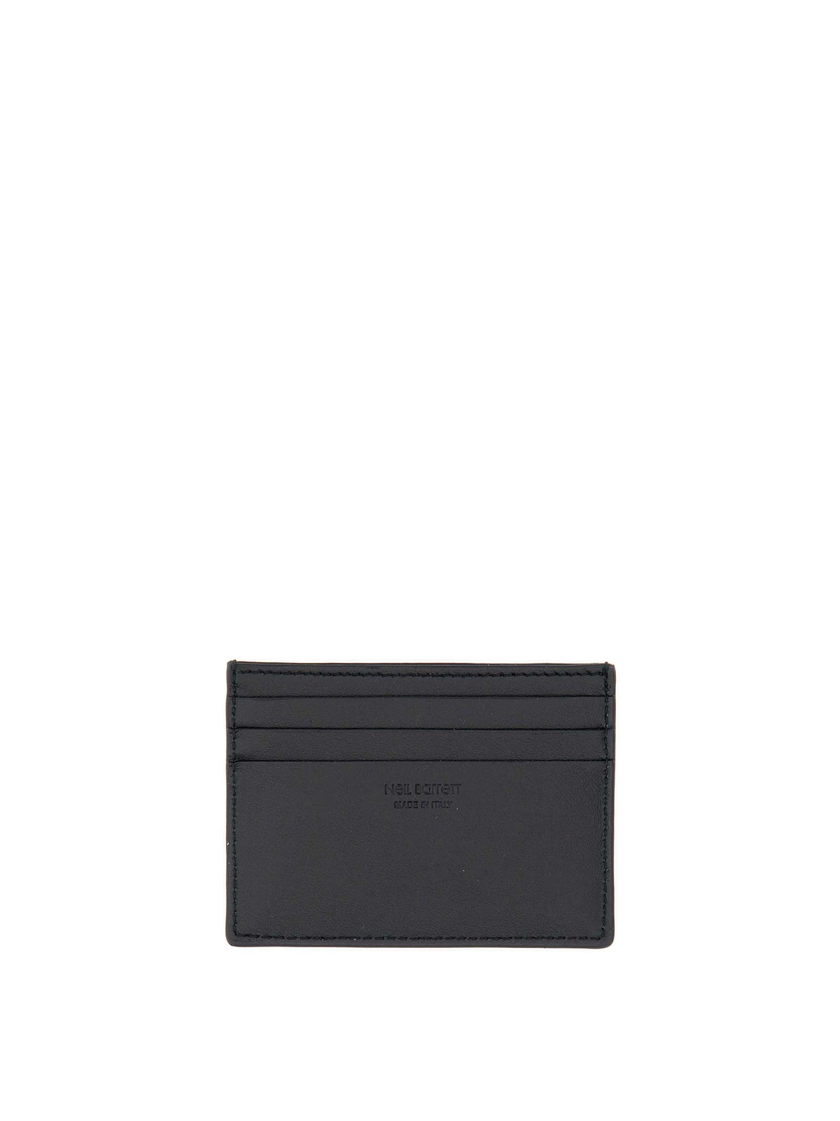 Shop Neil Barrett Fair-isle Card Holder In Black