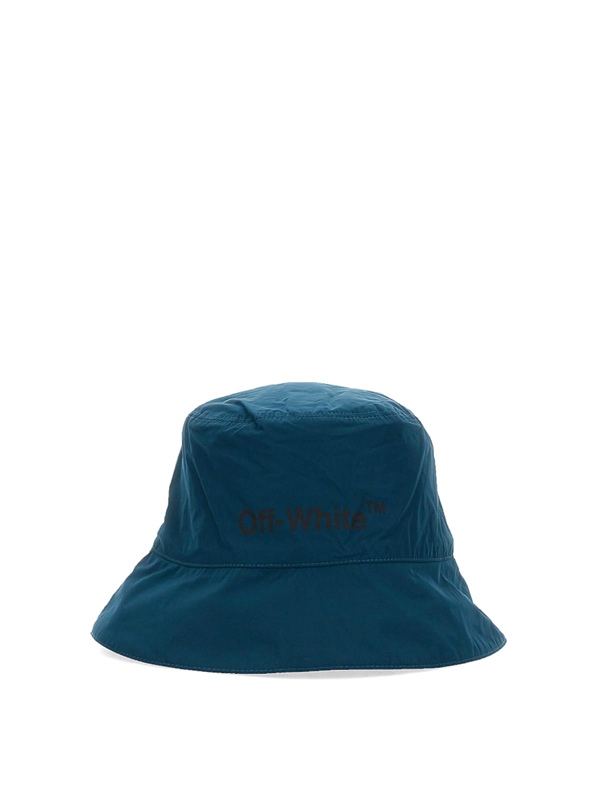 Shop Off-white Bucket Hat With Logo In Blue