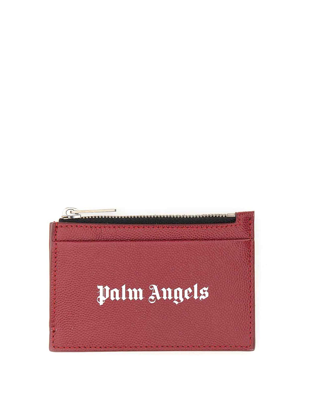 Shop Palm Angels Caviar Card Holder In Dark Red