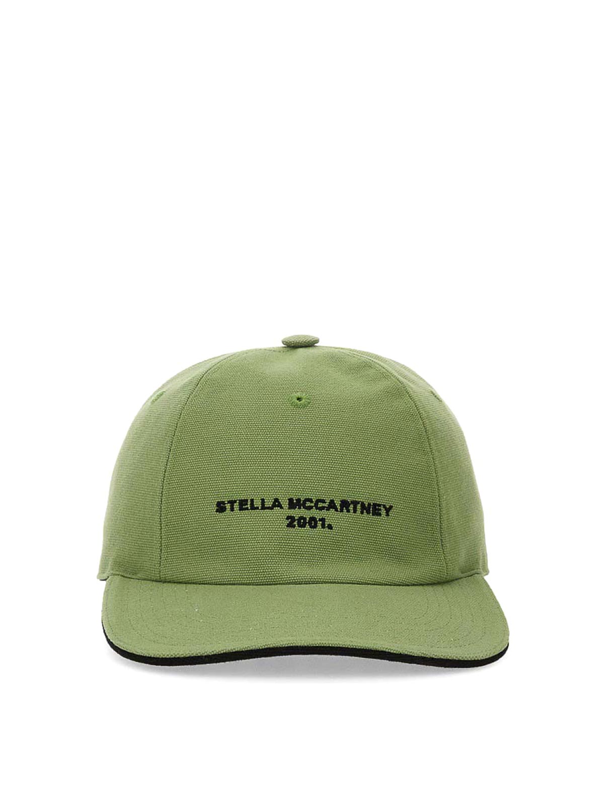 Shop Stella Mccartney Baseball Hat With Logo Embroidery In Brown