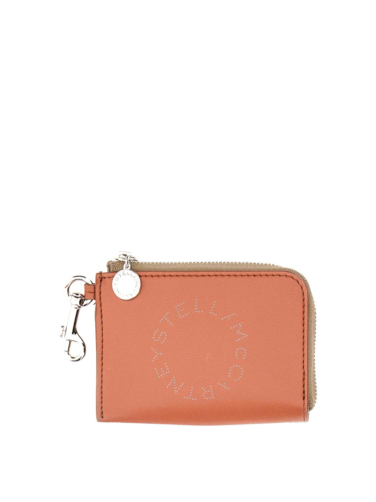 Shop Stella Mccartney Wallet With Logo In Light Brown