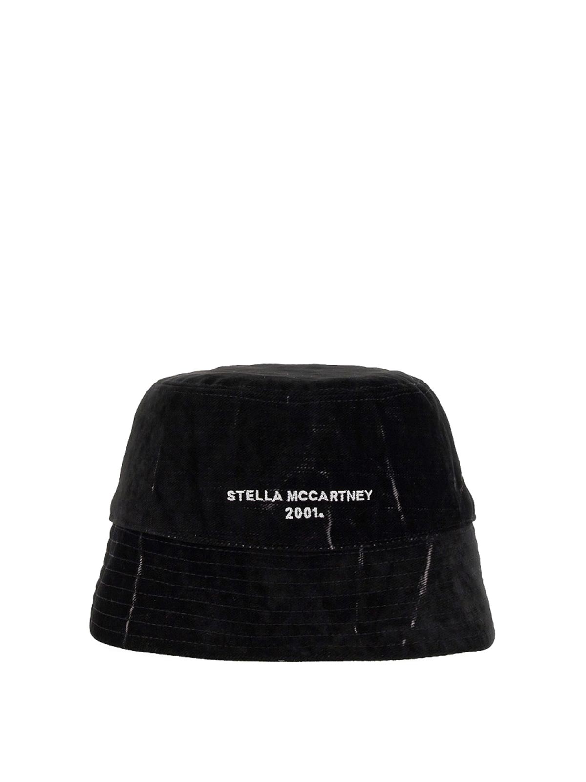 Shop Stella Mccartney Bucket Hat With Logo In Black