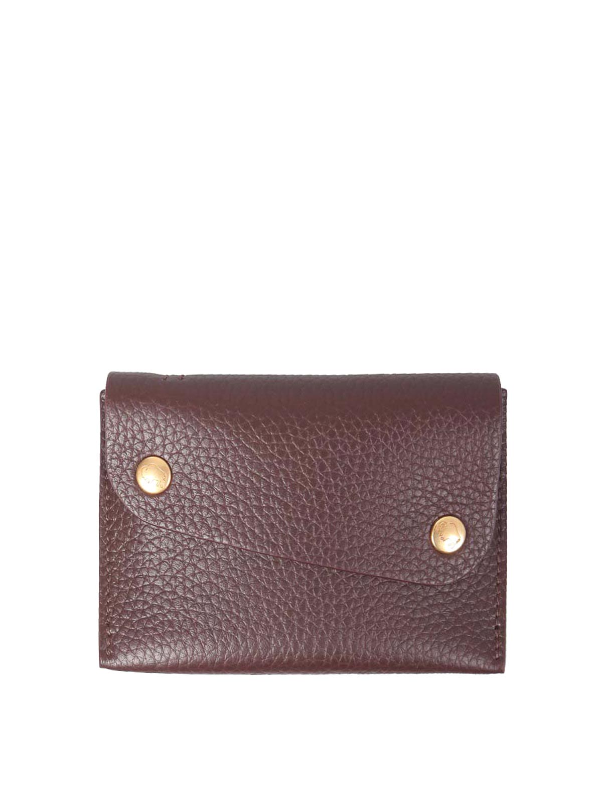 Shop Il Bisonte European Leather Card Holder In Brown