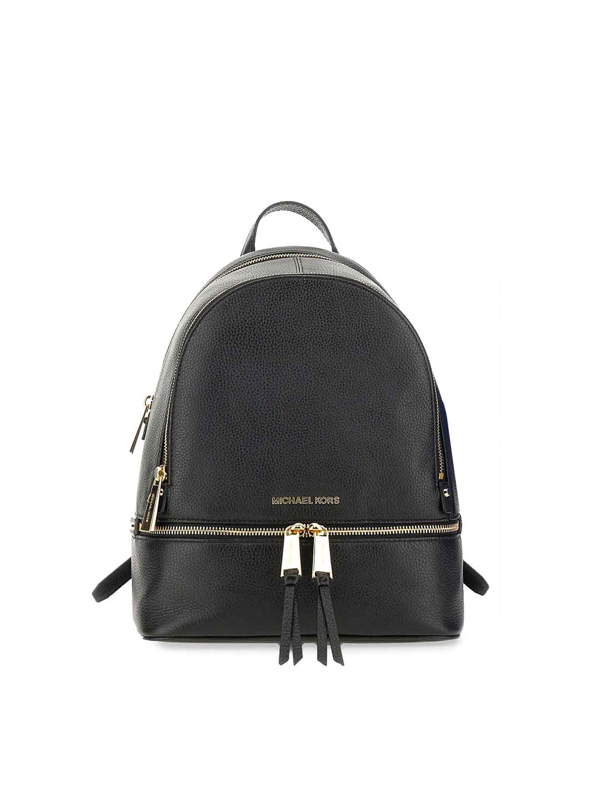 Shop Michael Michael Kors Rhea Zipper Medium Backpack In Black