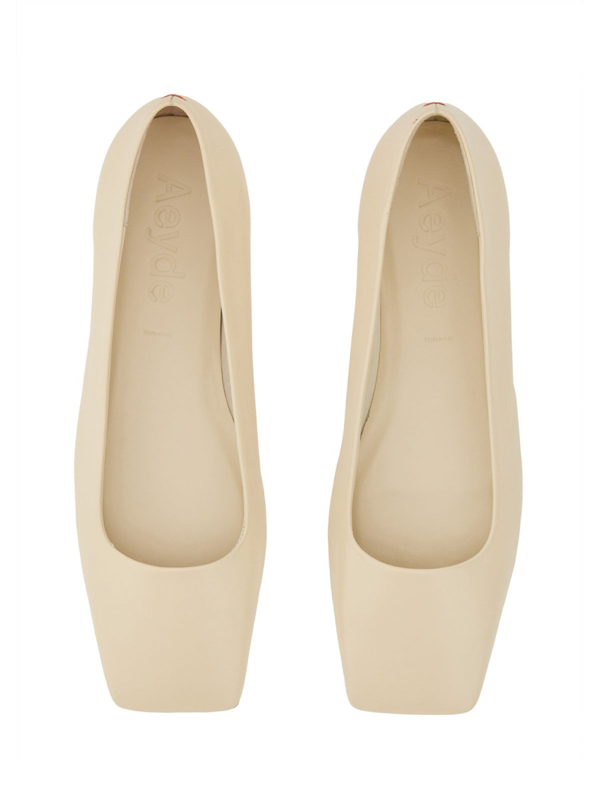 Shop Aeyde Crazy Flat Shoes In White