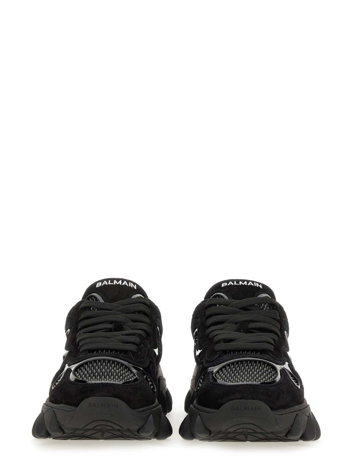 Shop Balmain B-east Sneakers In Black