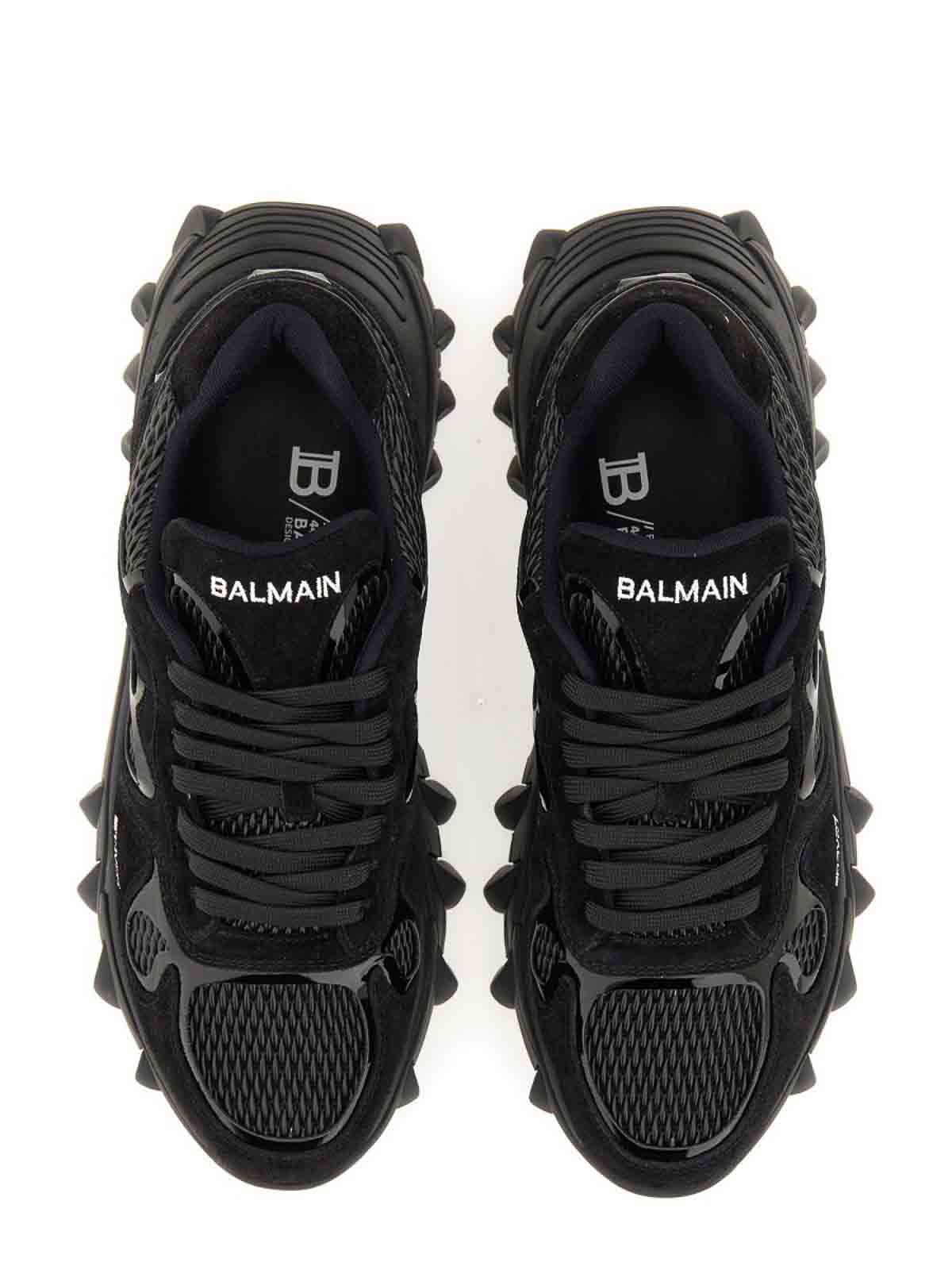 Shop Balmain B-east Sneakers In Black
