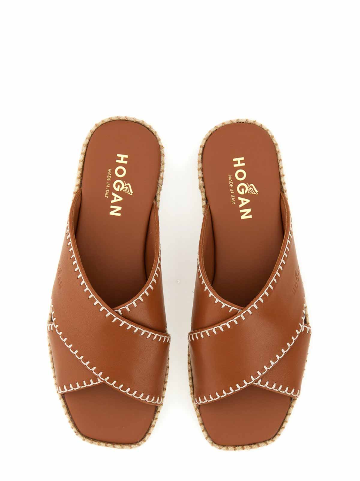 Shop Hogan H660 Sandalss In Light Brown