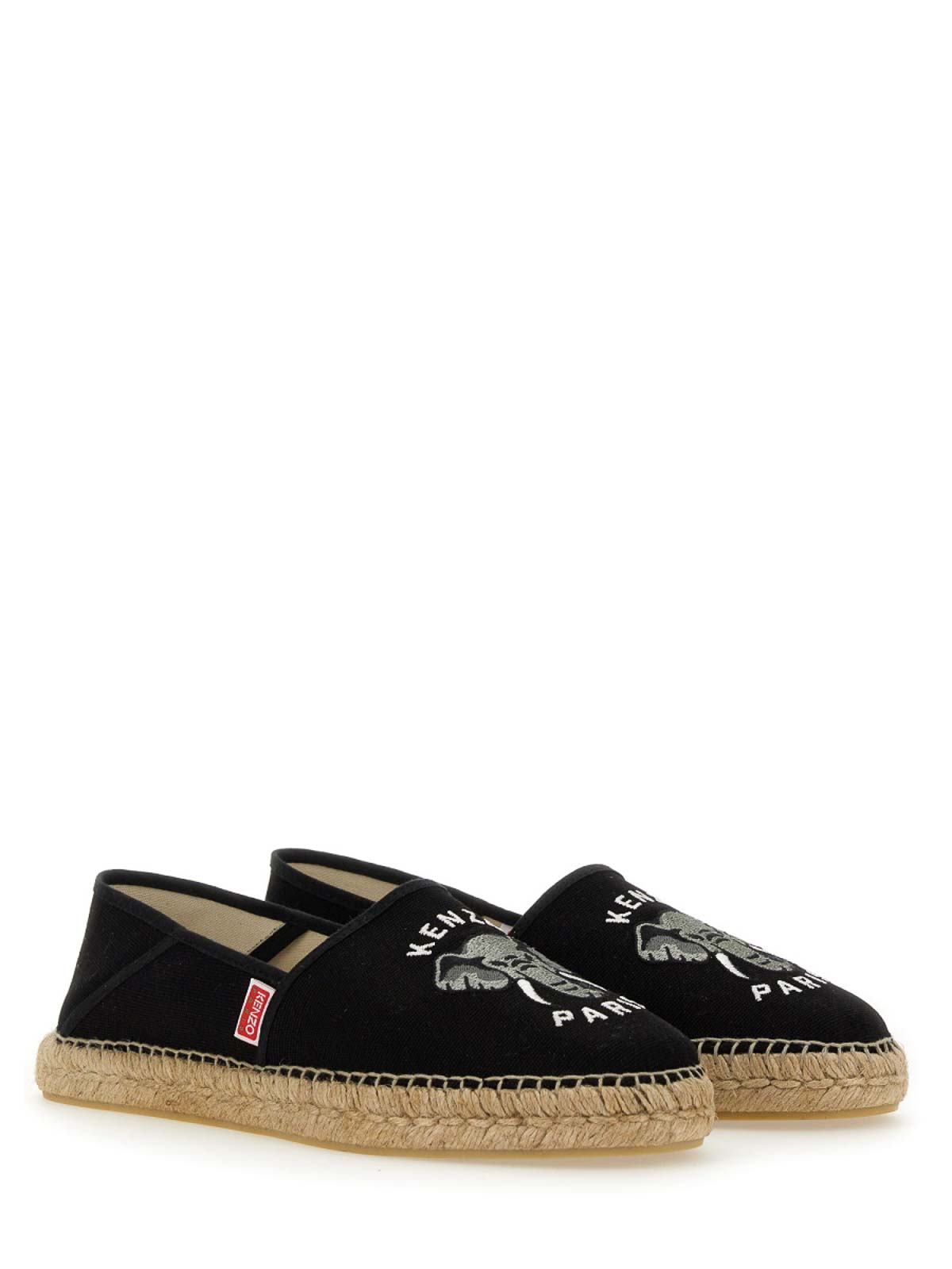 Shop Kenzo Espadrilles With Logo In Black