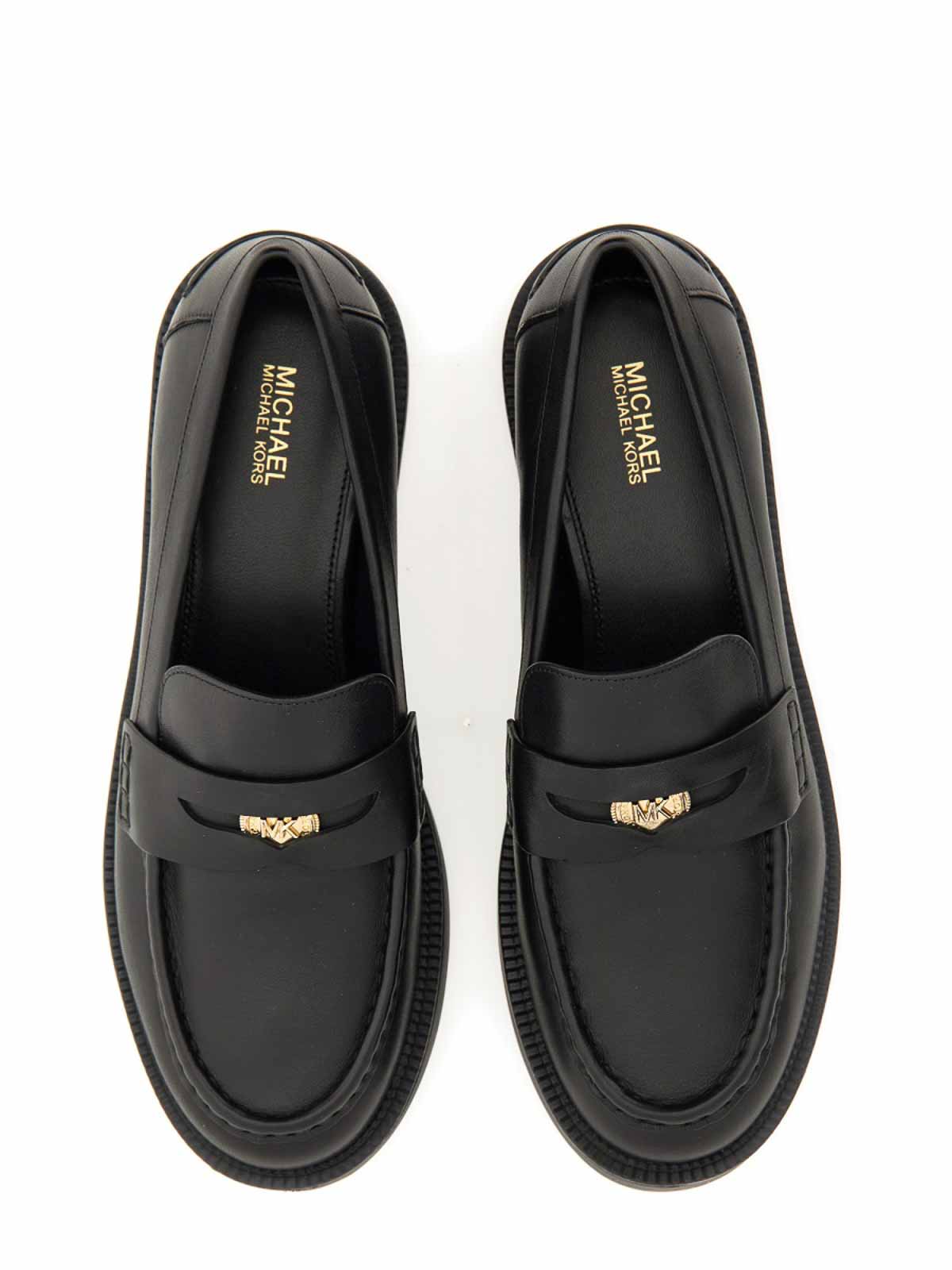 Shop Michael Michael Kors Loafer With Coin In Black