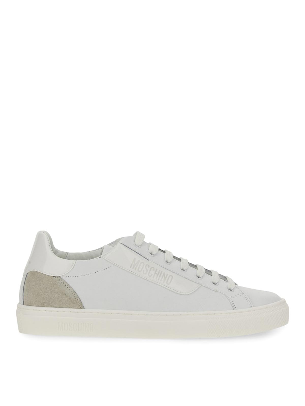 Shop Moschino Sneakers With Logo In White