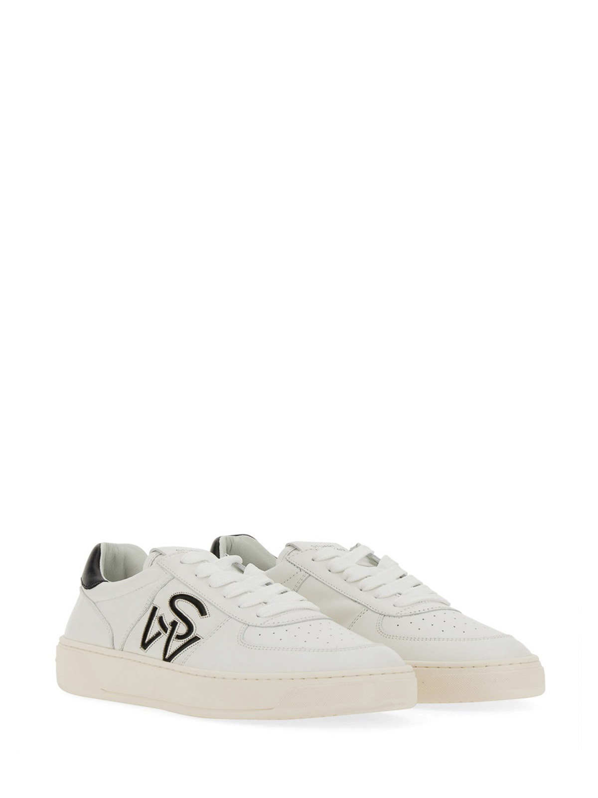 Shop Stuart Weitzman Sneakers With Logo In White