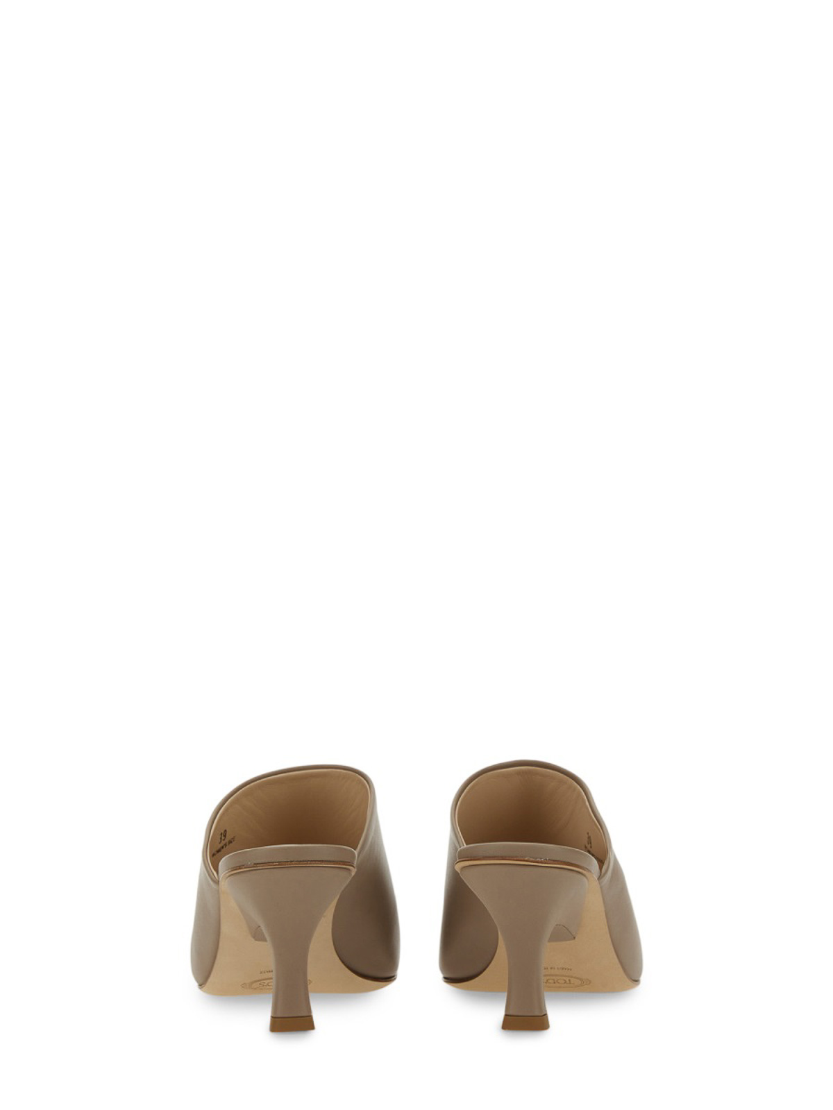 Shop Tod's Leather Sandal In Beige