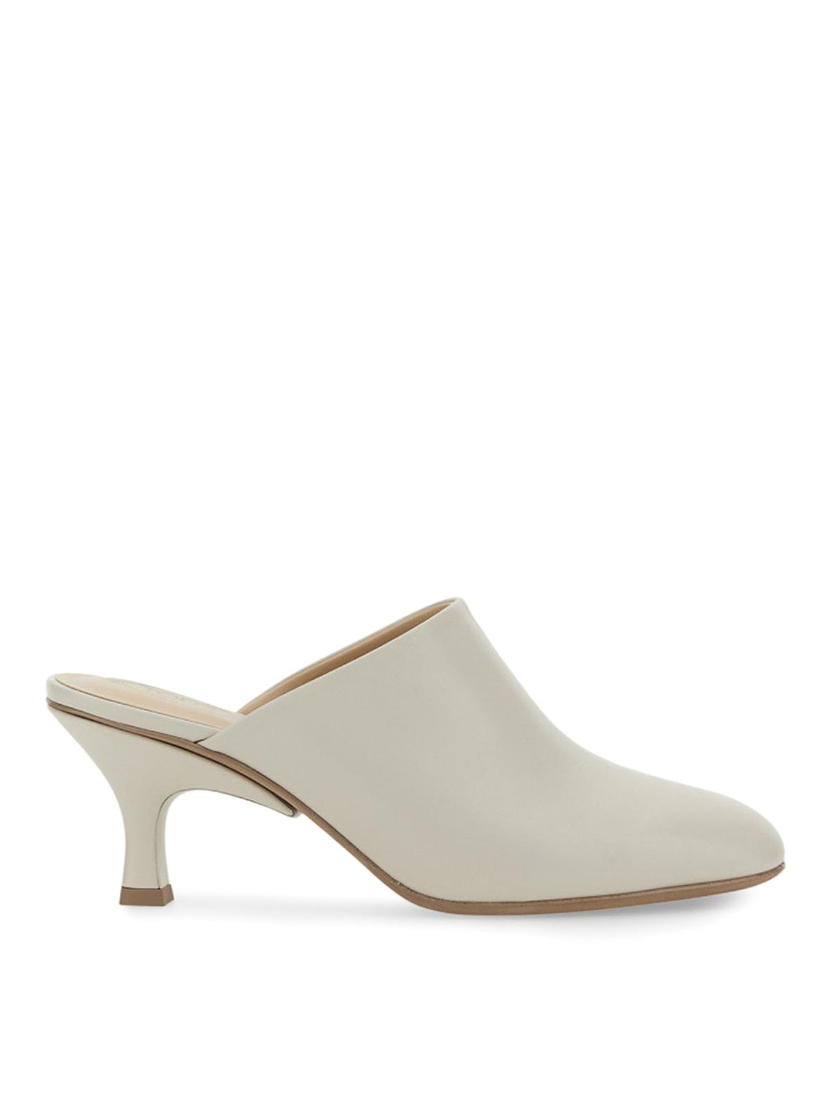 Shop Tod's Leather Sandal In White