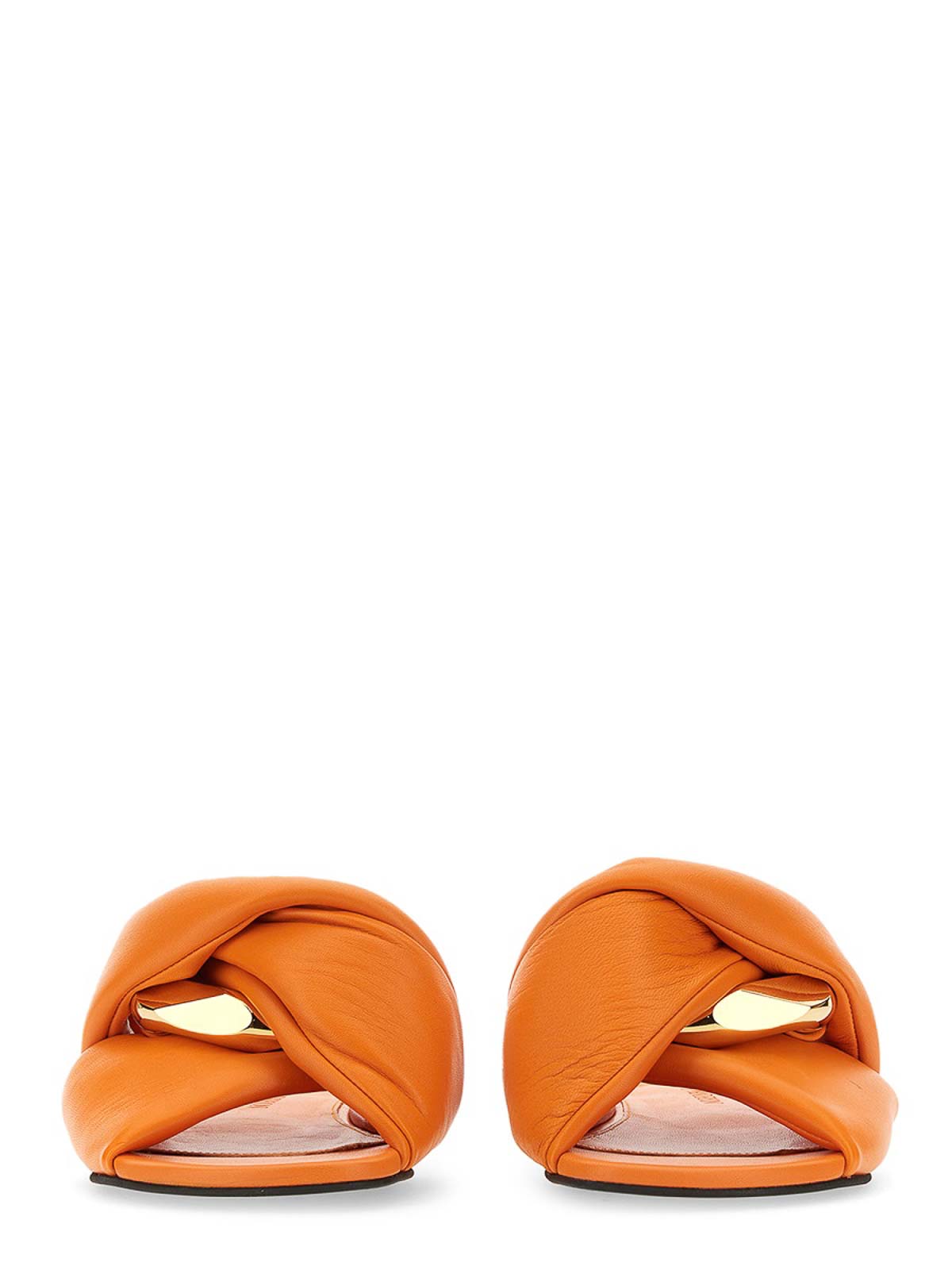 Shop Jw Anderson Sandal Slide Chain Twist In Orange