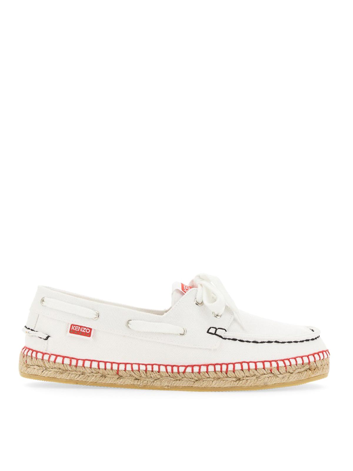 Shop Kenzo Marine Canvas Loafer In White
