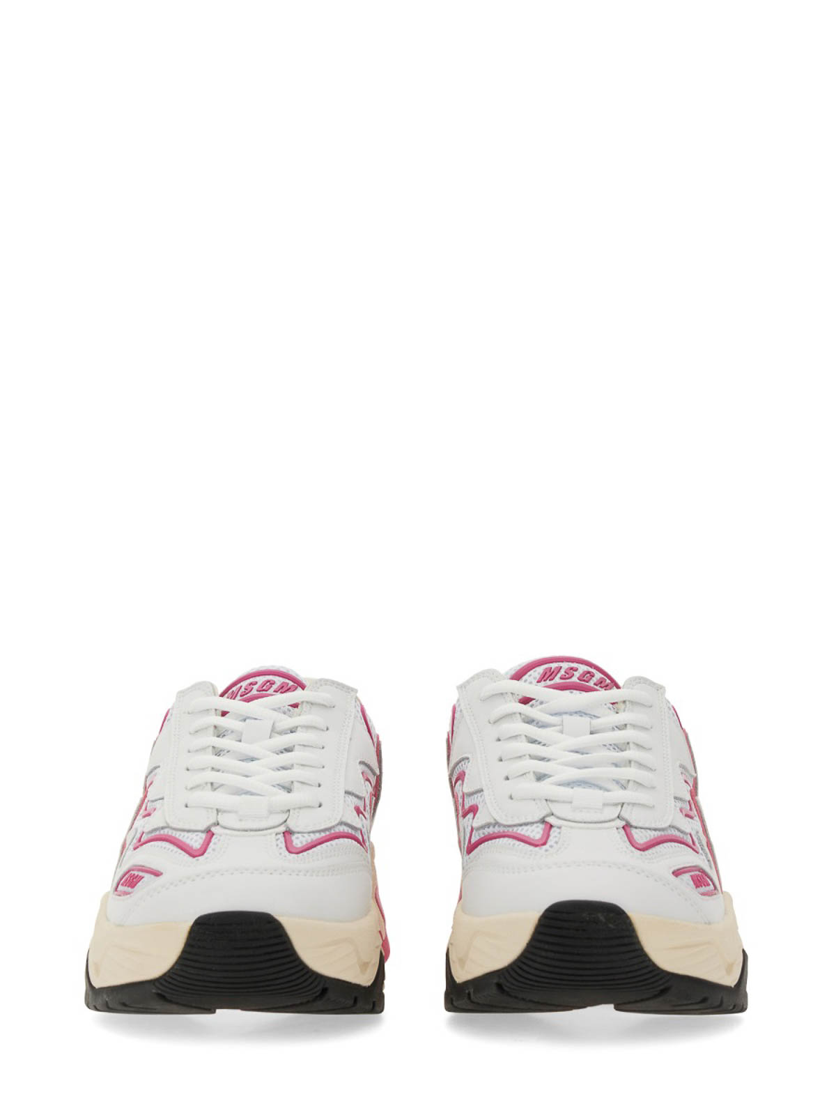 Shop Msgm Vortex Sneakers With Vibram Sole In White