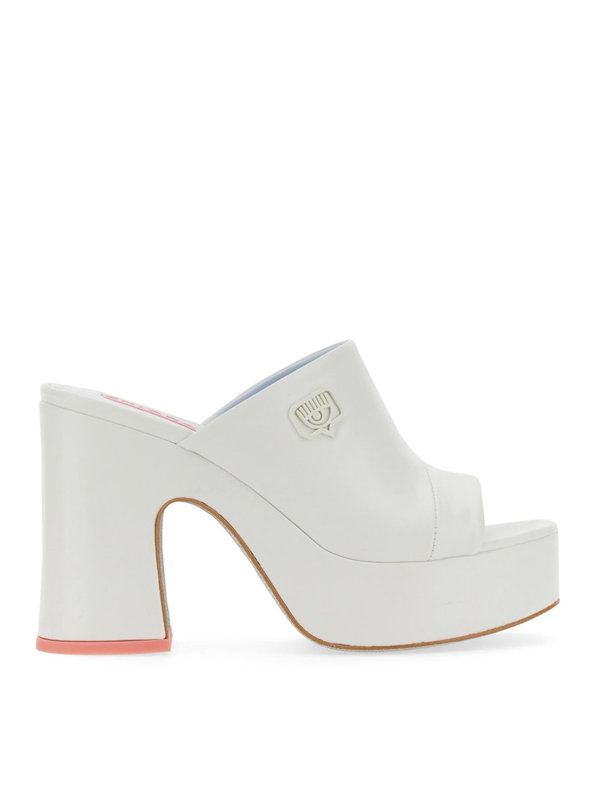 Shop Chiara Ferragni Eyelike Sandal In White
