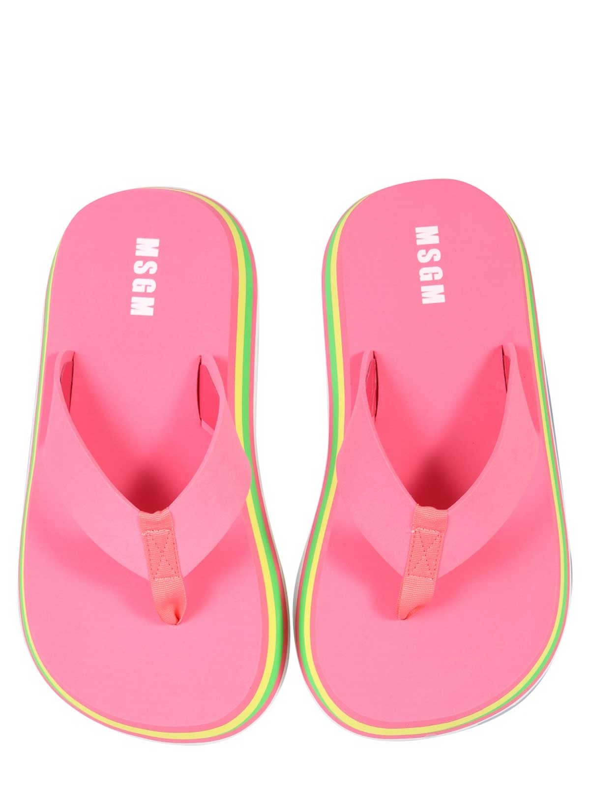 Shop Msgm Thong Sandals In Multicolour