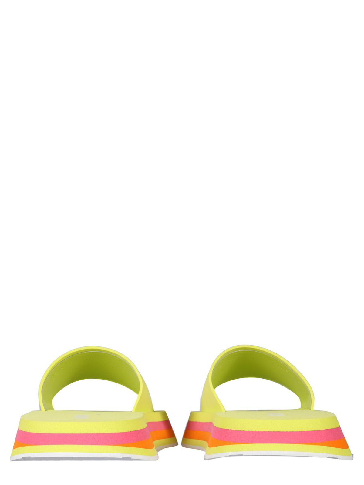 Shop Msgm Slide Platform Sandalss In Yellow