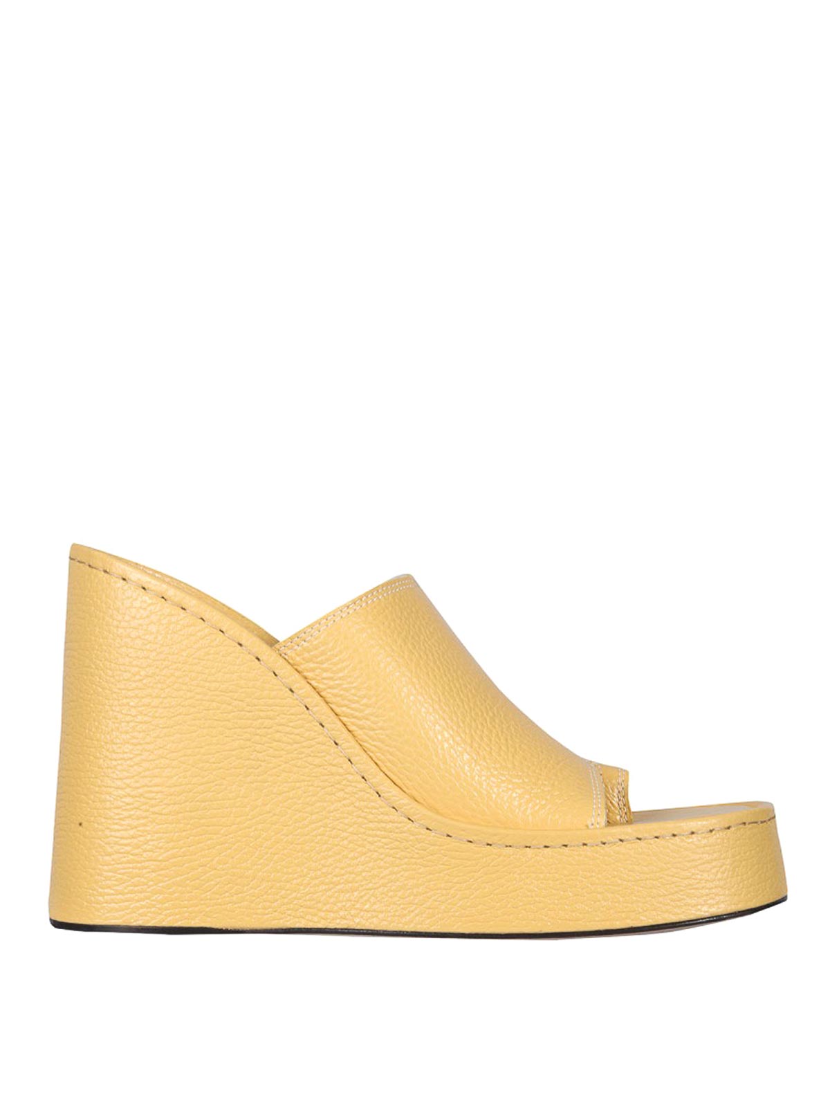 Shop Miista Thais Wedge Sandals In Yellow
