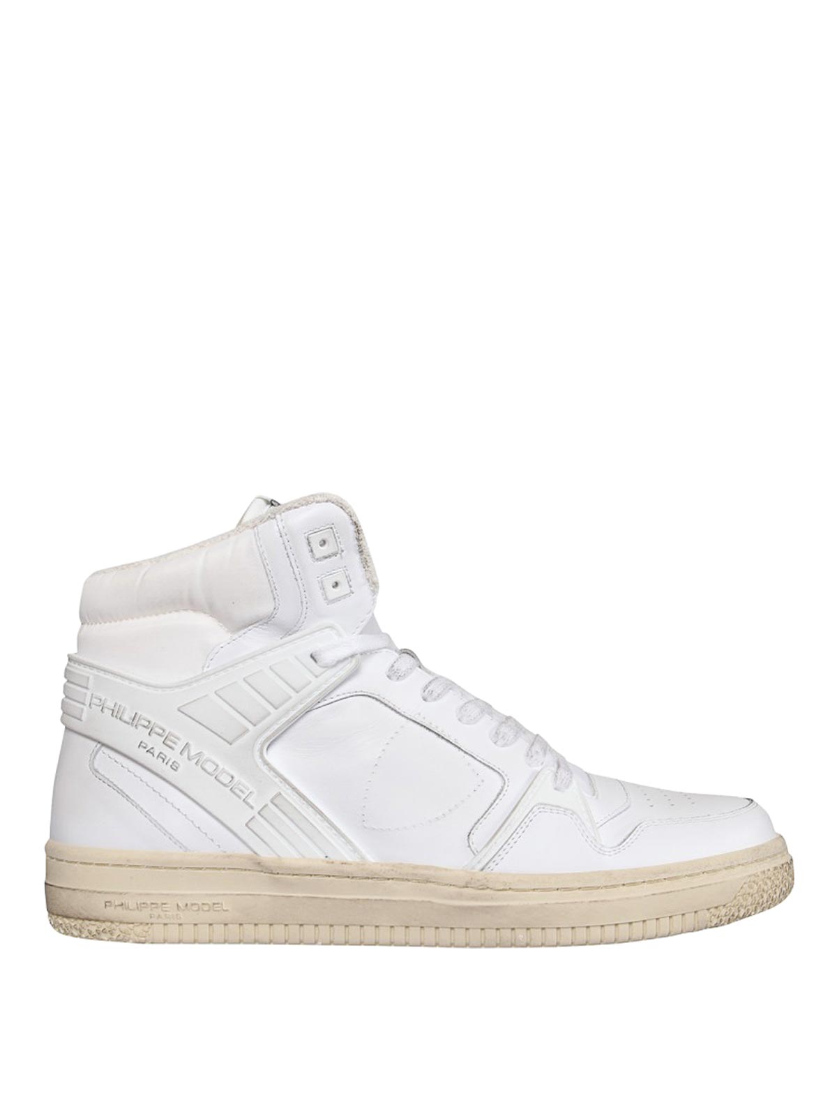 Shop Philippe Model Great Tall Sneakers In White