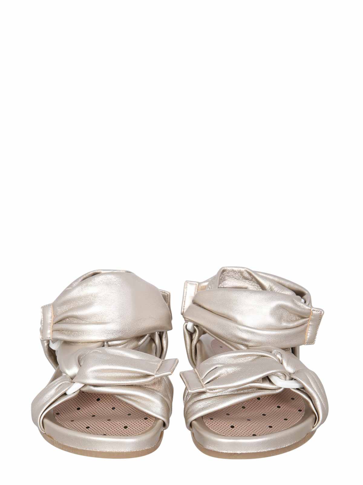 Shop Red Valentino Puffy Strap Sandals In Silver
