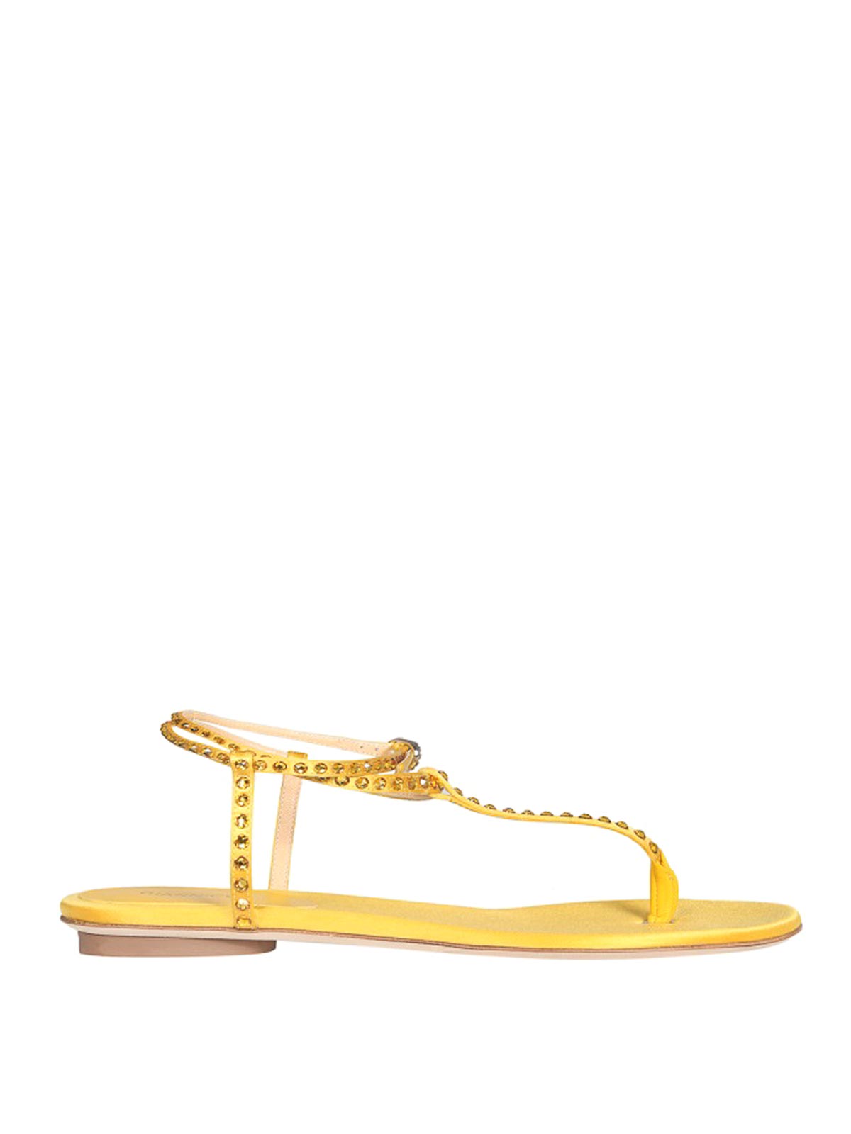 Shop Giannico Kai Thong Sandalss In Yellow