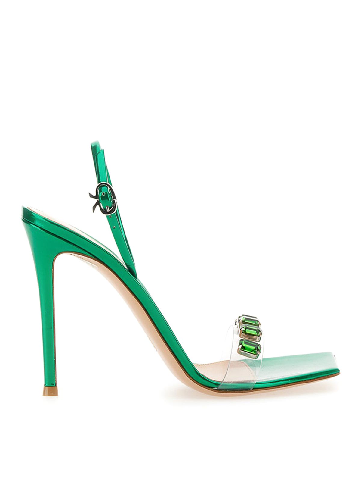 Shop Gianvito Rossi Candy Ribbon Sandal In Green