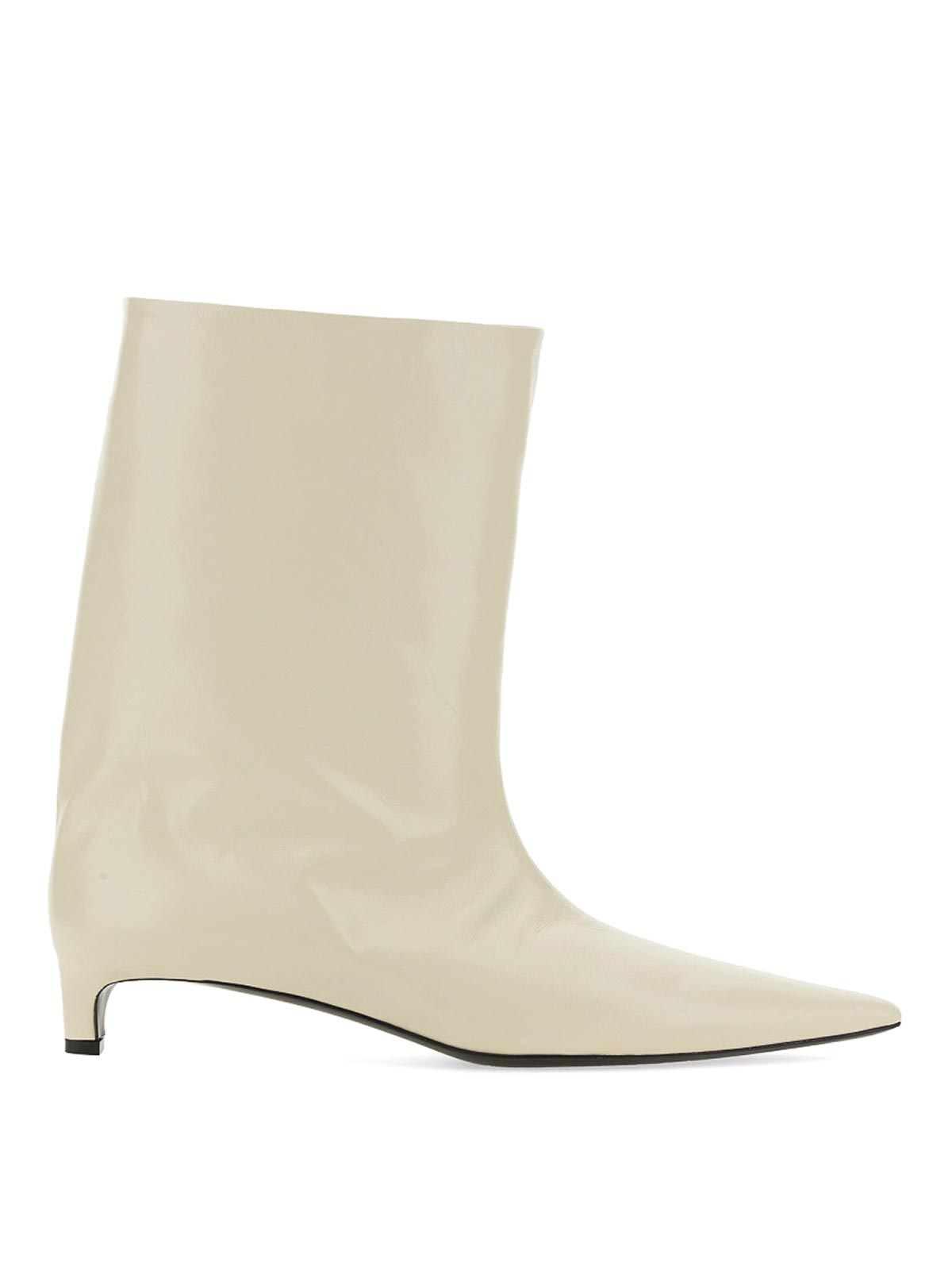 Shop Jil Sander Heeled Boot In White