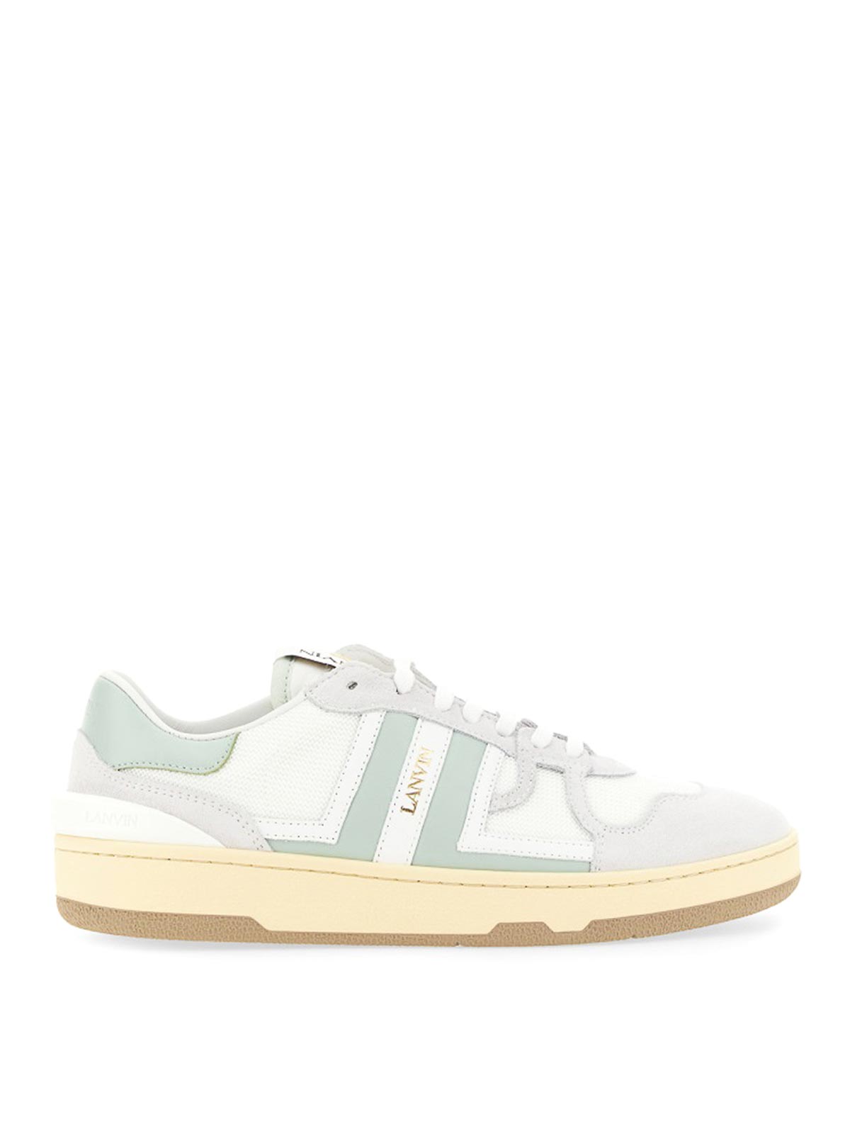 Shop Lanvin Leather Sneakers In White