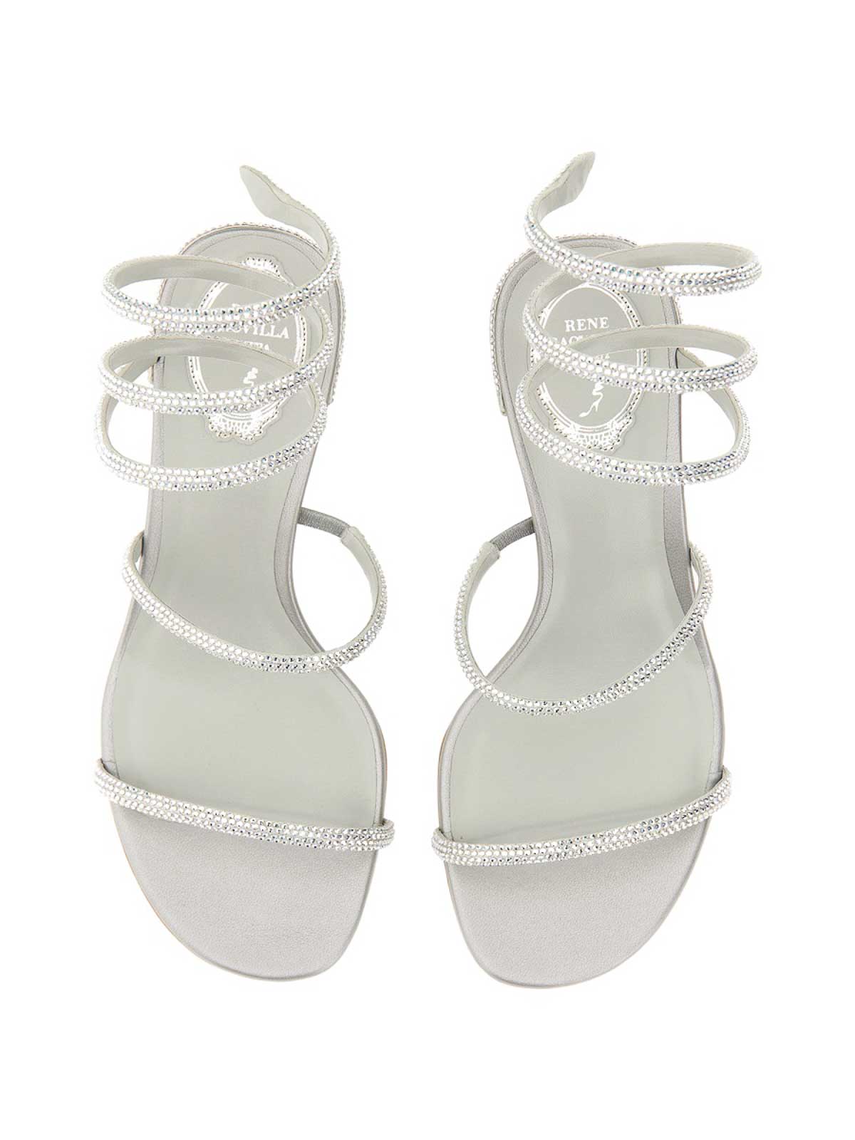 Shop René Caovilla Cleo Sandals In Silver