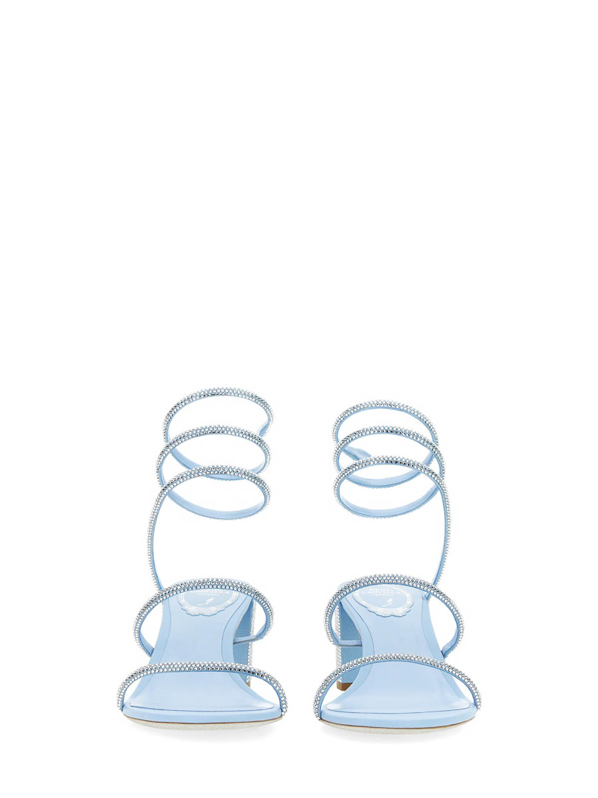 Shop René Caovilla Cleo Sandals In Light Blue