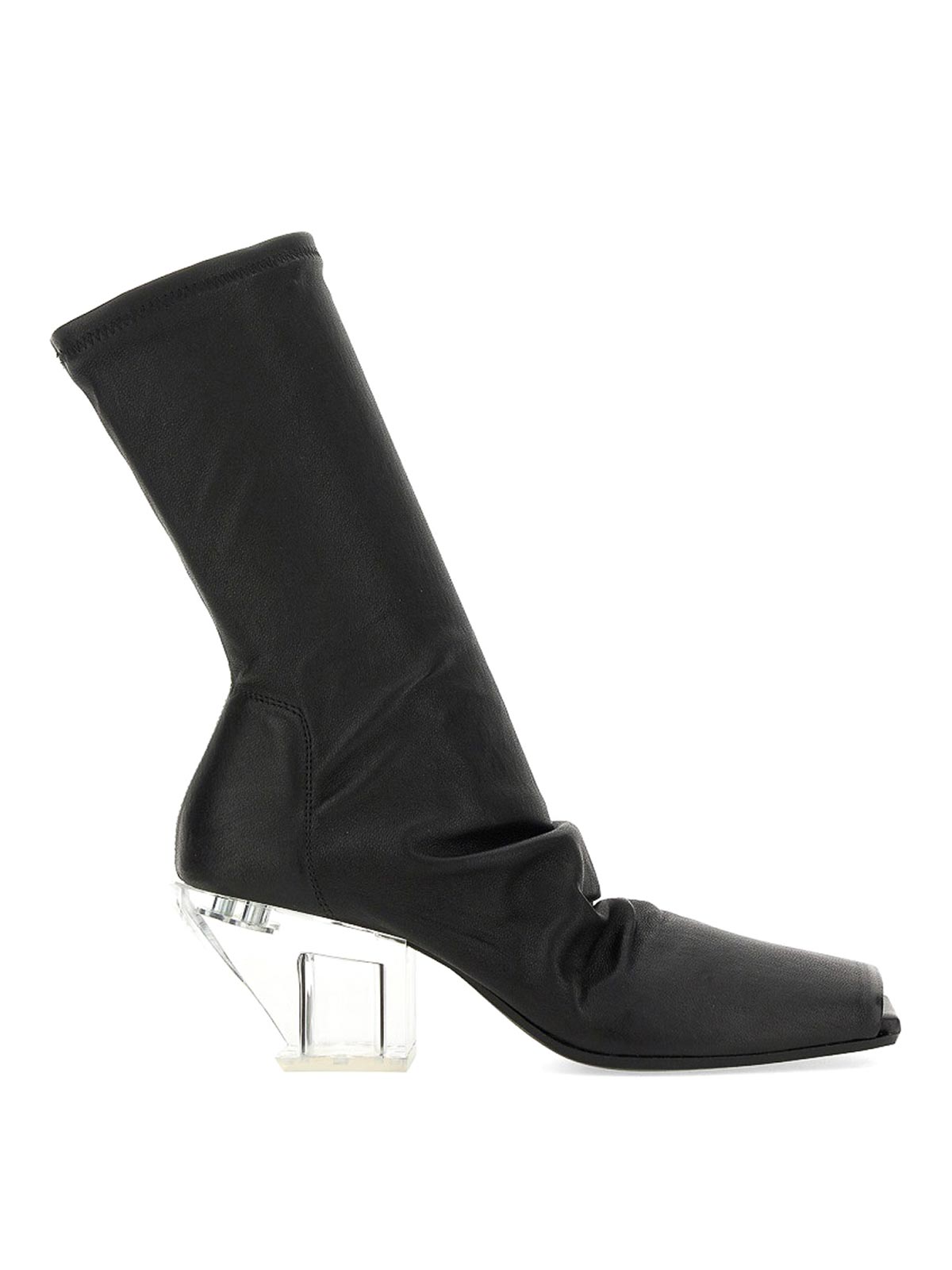 Shop Rick Owens Leather Boot In Black