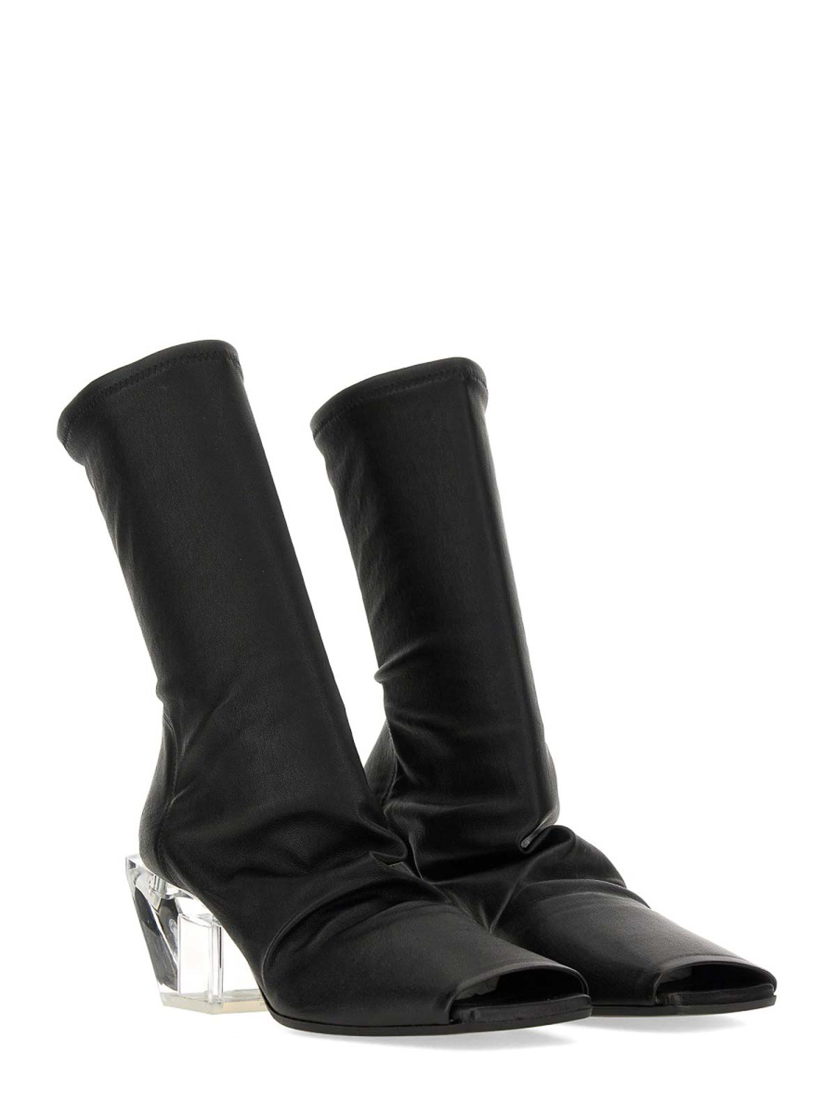 Shop Rick Owens Leather Boot In Black