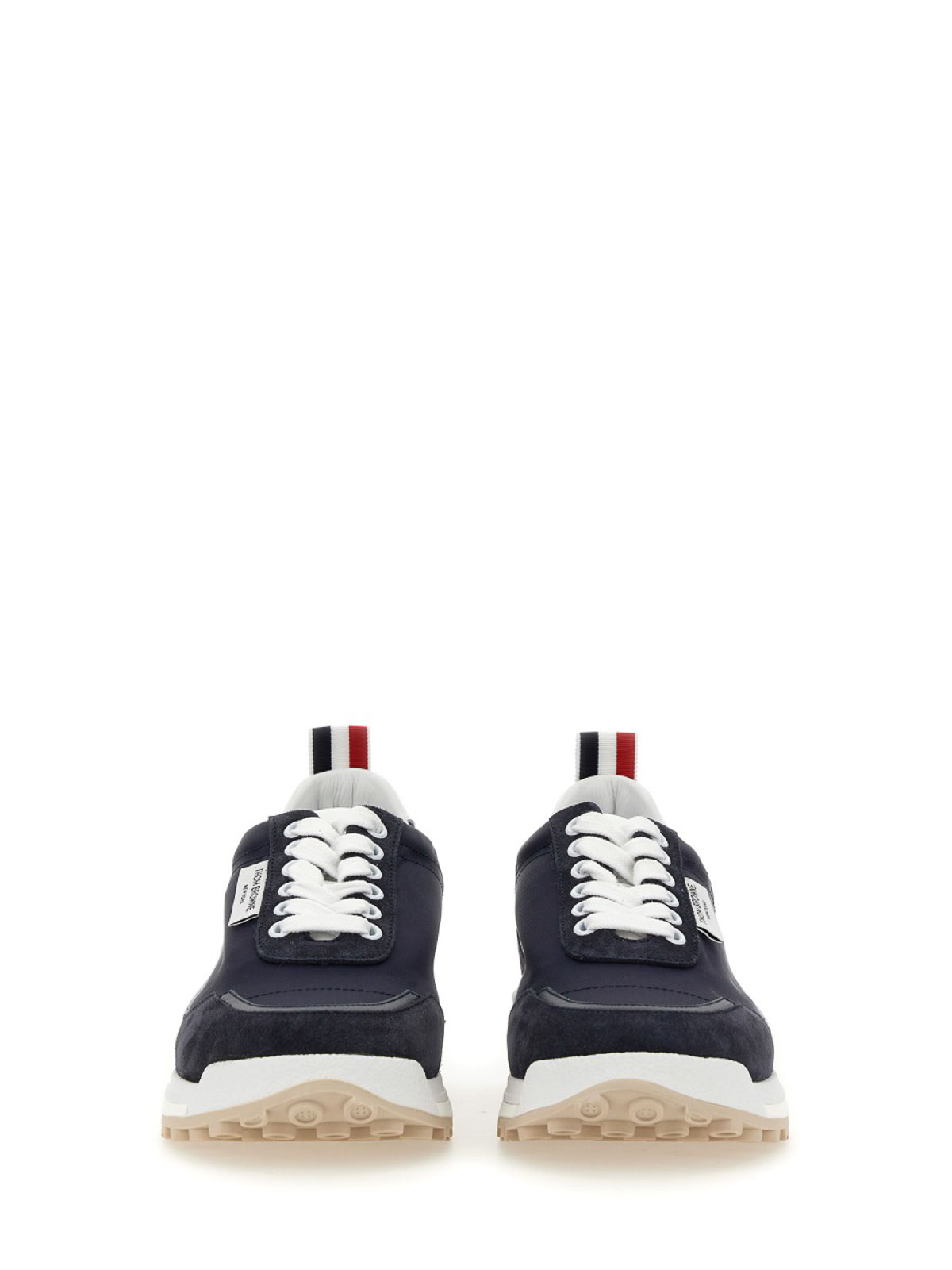 Shop Thom Browne Sneakers With Logo In Blue