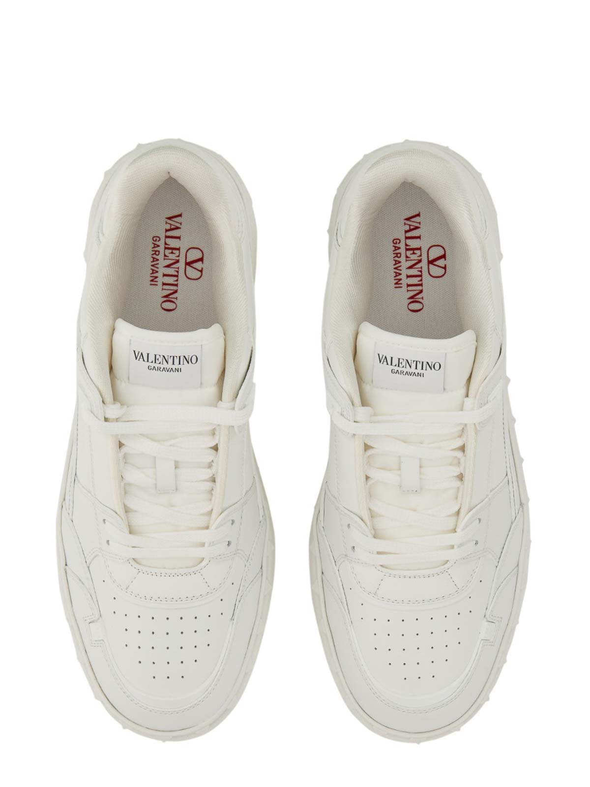 Shop Valentino Low Top Sneakers Freedots In White